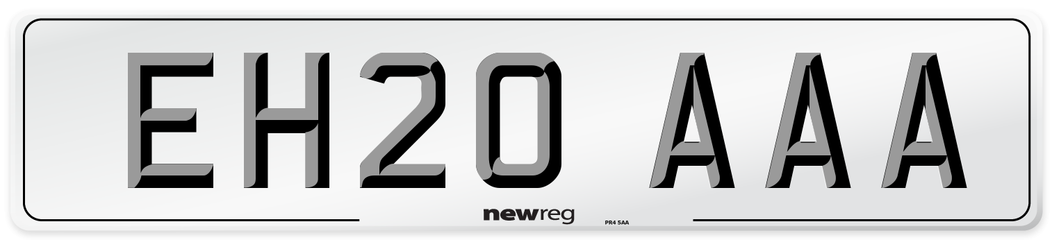 EH20 AAA Number Plate from New Reg
